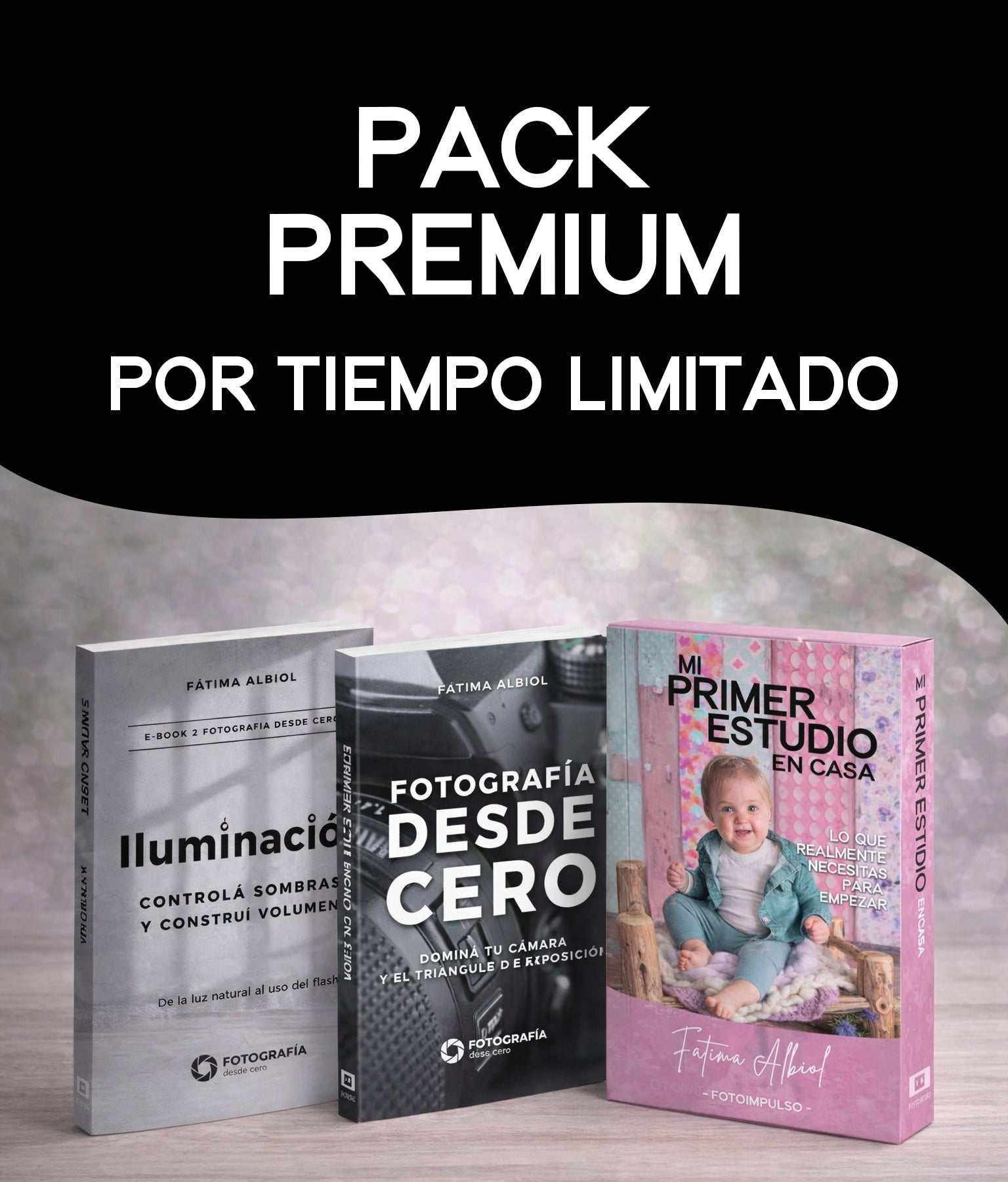PACK PREMIUM - Mi Primer Estudio + Foto Básica + Iluminación + BONUS